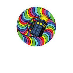 Свитшот хлопковый мужской Tardis colors, цвет: белый — фото 2