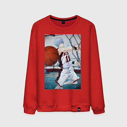 Свитшот хлопковый мужской Баскетбол Тэцуя Куроко, цвет: красный