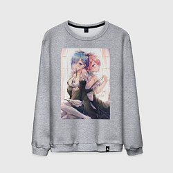 Мужской свитшот ReZero Рем - Жизнь с нуля в альтернативном мире