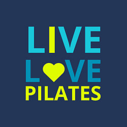 Свитшот хлопковый мужской Пилатес - любовь, цвет: тёмно-синий — фото 2