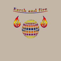 Свитшот хлопковый мужской Earth and fire, цвет: миндальный — фото 2