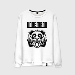 Свитшот хлопковый мужской Lindemann - rock panda, цвет: белый