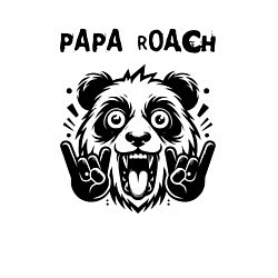 Свитшот хлопковый мужской Papa Roach - rock panda, цвет: белый — фото 2