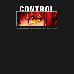 Свитшот хлопковый мужской Глаза Макимы - Человек бензопила, цвет: черный — фото 2