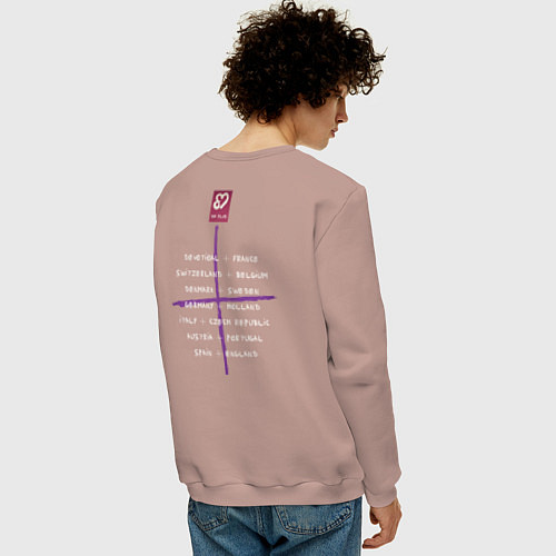 Мужской свитшот Depeche Mode - Sofad devotional / Пыльно-розовый – фото 4