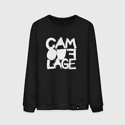 Свитшот хлопковый мужской Camouflage - A synthpop band from germany, цвет: черный