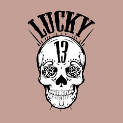 Свитшот хлопковый мужской Lucky skull, цвет: пыльно-розовый — фото 2