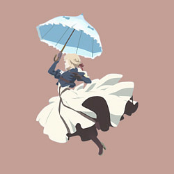 Свитшот хлопковый мужской Вайолет Эвергарден автозапоминающая кукла, цвет: пыльно-розовый — фото 2