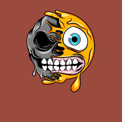 Свитшот хлопковый мужской Зубастый смайлик, цвет: кирпичный — фото 2