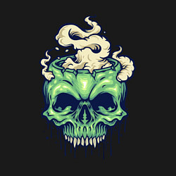 Свитшот хлопковый мужской Skull smoke, цвет: черный — фото 2