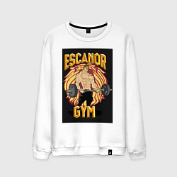 Свитшот хлопковый мужской Эсканор грех гордыни gym, цвет: белый