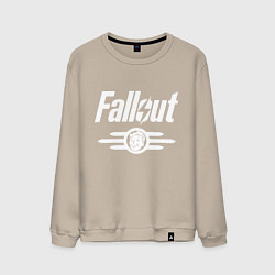Свитшот хлопковый мужской Fallout - vault 33, цвет: миндальный