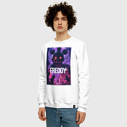Свитшот хлопковый мужской Freddy - мишка Фредди, цвет: белый — фото 2