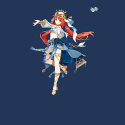 Свитшот хлопковый мужской Нилу из Геншин Импакт, цвет: тёмно-синий — фото 2