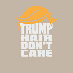 Свитшот хлопковый мужской Trump hair dont care, цвет: миндальный — фото 2