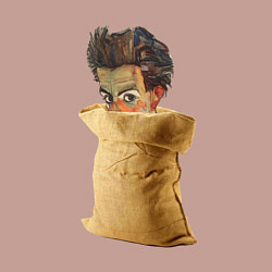 Свитшот хлопковый мужской Шиле в мешке не утаишь, цвет: пыльно-розовый — фото 2