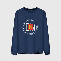 Свитшот хлопковый мужской Depeche Mode - Music for the masses logos, цвет: тёмно-синий