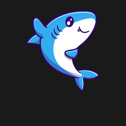 Свитшот хлопковый мужской Дружелюбная акула, цвет: черный — фото 2