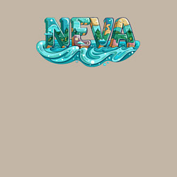 Свитшот хлопковый мужской Река Нева, цвет: миндальный — фото 2