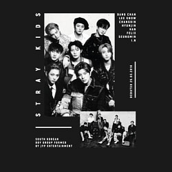 Свитшот хлопковый мужской Stray kids Five Star, цвет: черный — фото 2