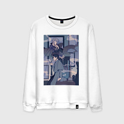 Свитшот хлопковый мужской Патриотизм Джеймс Мориарти, цвет: белый