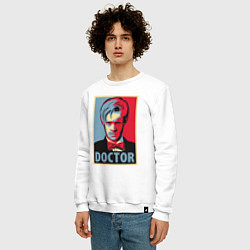 Свитшот хлопковый мужской Doctor, цвет: белый — фото 2