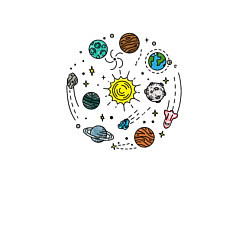 Свитшот хлопковый мужской Вокруг солнца за 365 дней, цвет: белый — фото 2