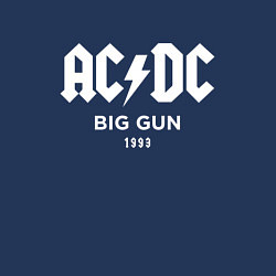 Свитшот хлопковый мужской AC DC - Big gun 1993, цвет: тёмно-синий — фото 2