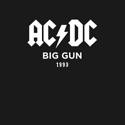 Свитшот хлопковый мужской AC DC - Big gun 1993, цвет: черный — фото 2