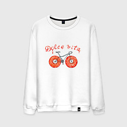 Мужской свитшот Велосипед с пончиками - dolce vita