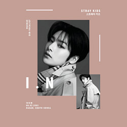 Свитшот хлопковый мужской Stray kids IN, цвет: пыльно-розовый — фото 2