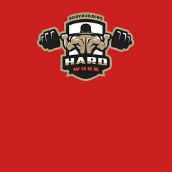 Свитшот хлопковый мужской Hard work, цвет: красный — фото 2