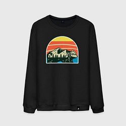 Мужской свитшот Медведь и горы