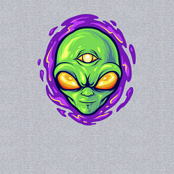 Свитшот хлопковый мужской Трёхглазый пришелец, цвет: меланж — фото 2