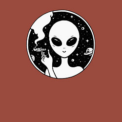 Свитшот хлопковый мужской Alien in smoke, цвет: кирпичный — фото 2
