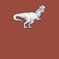 Свитшот хлопковый мужской Петух динозавр, цвет: кирпичный — фото 2