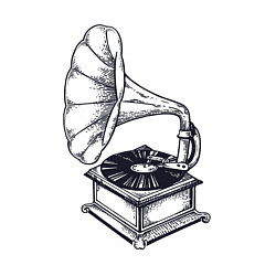 Свитшот хлопковый мужской Звук пластинки, цвет: белый — фото 2