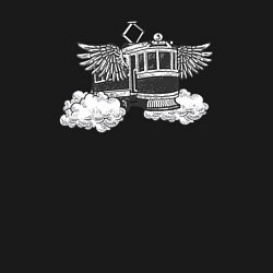 Свитшот хлопковый мужской Крылатый трамвай, цвет: черный — фото 2