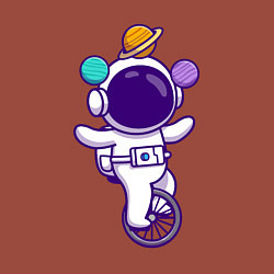 Свитшот хлопковый мужской Космонавт жонглёр, цвет: кирпичный — фото 2