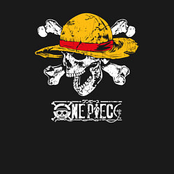 Свитшот хлопковый мужской One piece череп в соломенной шляпе, цвет: черный — фото 2