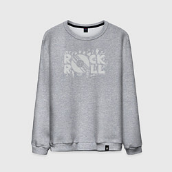 Свитшот хлопковый мужской Виниловый рок-н-ролл, цвет: меланж