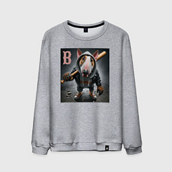 Мужской свитшот Булли крутой бейсболист - нейросеть