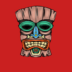 Свитшот хлопковый мужской Tiki face, цвет: красный — фото 2