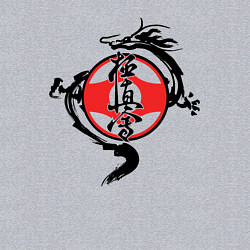 Свитшот хлопковый мужской Karate kyokushin - dragon, цвет: меланж — фото 2