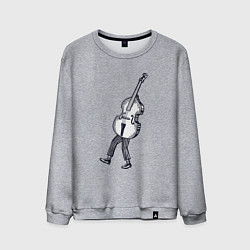 Мужской свитшот Человек контрабас