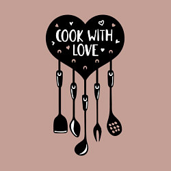 Свитшот хлопковый мужской Готовь с любовью, цвет: пыльно-розовый — фото 2