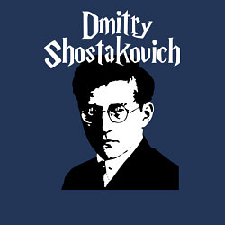 Свитшот хлопковый мужской Дмитрий Шостакович с портретом, цвет: тёмно-синий — фото 2