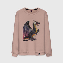 Свитшот хлопковый мужской HOMM3 Black Dragon, цвет: пыльно-розовый