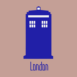 Свитшот хлопковый мужской Tardis - London, цвет: пыльно-розовый — фото 2