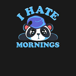Свитшот хлопковый мужской Я ненавижу утро, цвет: черный — фото 2